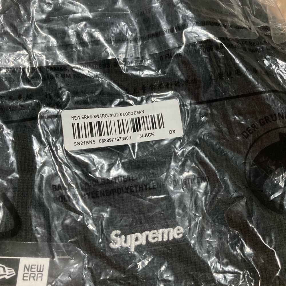 New Era x Supreme Swarovski S Logo Beanie